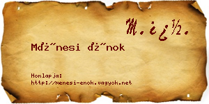 Ménesi Énok névjegykártya